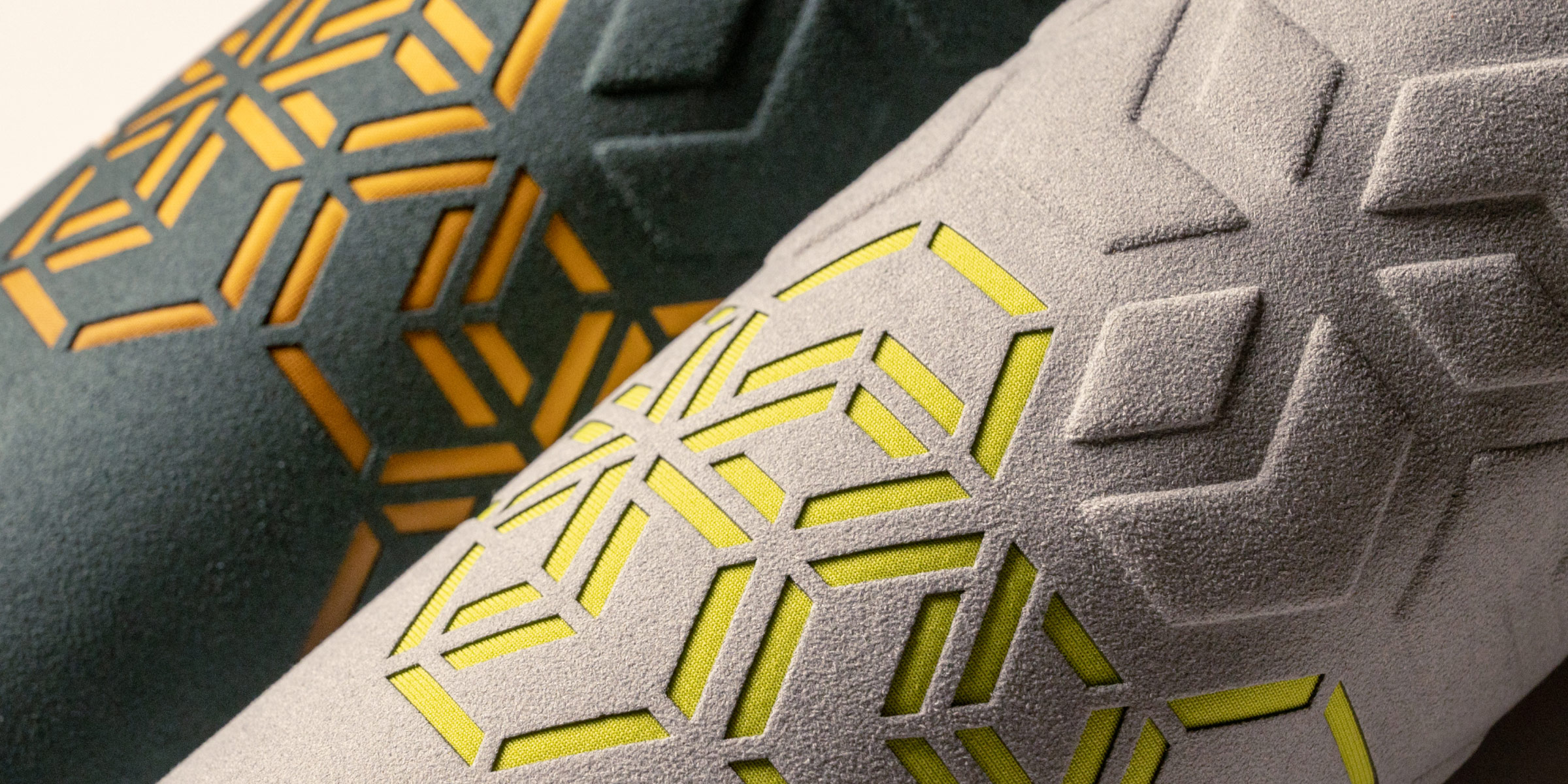 Close-up of a Sage suede